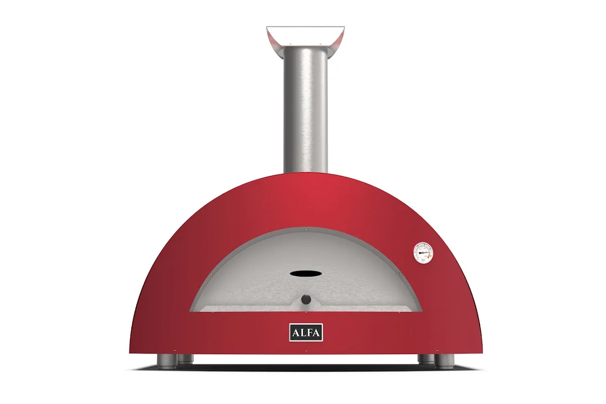 Alfa Forni Moderno Vedeldad Pizzaugn Röd