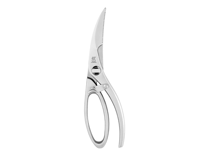 ZWILLING TWIN Select Exklusiv Fågel/kyckling sax 23,5cm tillverkad helt i mattborstat 18/10 stål. Kraftig konstruktion med smidda blad.  Löstagbara delar för enklare rengöring och lång livslängd. Reservdelar finns. Tillverkad i Tyskland.