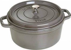 Staub Cocotte, Grå, Gjutjärn, 20 cm, 3,4 kg