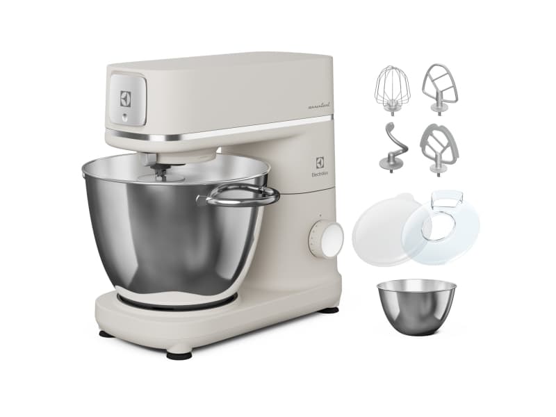Electrolux E6KM1-4OWT, Stativmixer, Vit, Knådning, Mixning, Vispning, 1,2 m, 6 l, Rotations-