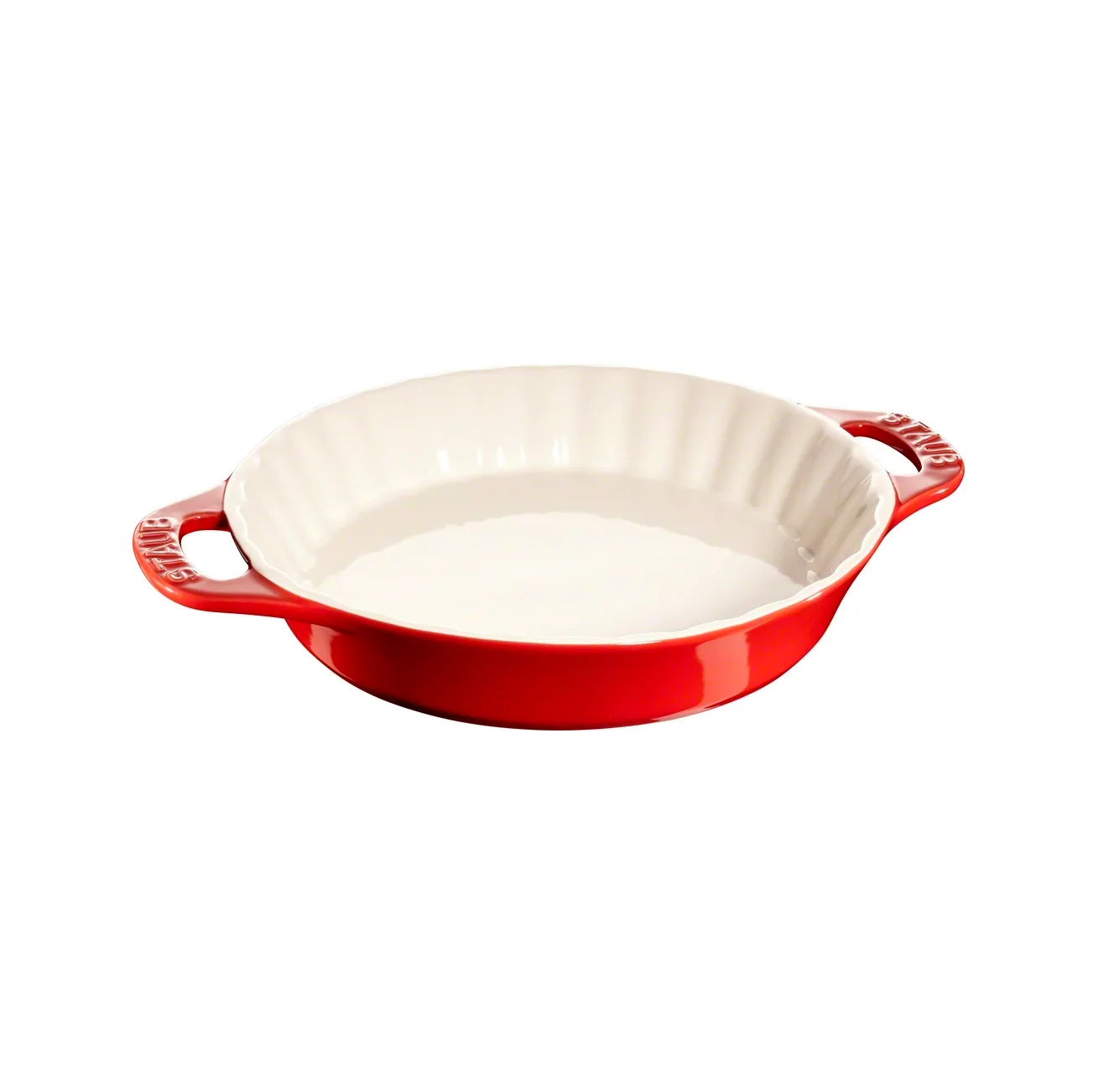 Staub Pajform 28 cm Röd