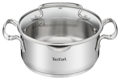 Tefal Duetto+ Kastrull Rostfritt Stål med Gjutjärnsplattor