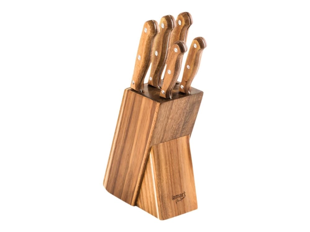 Lamart Wood Knivset Trä och Rostfritt Stål