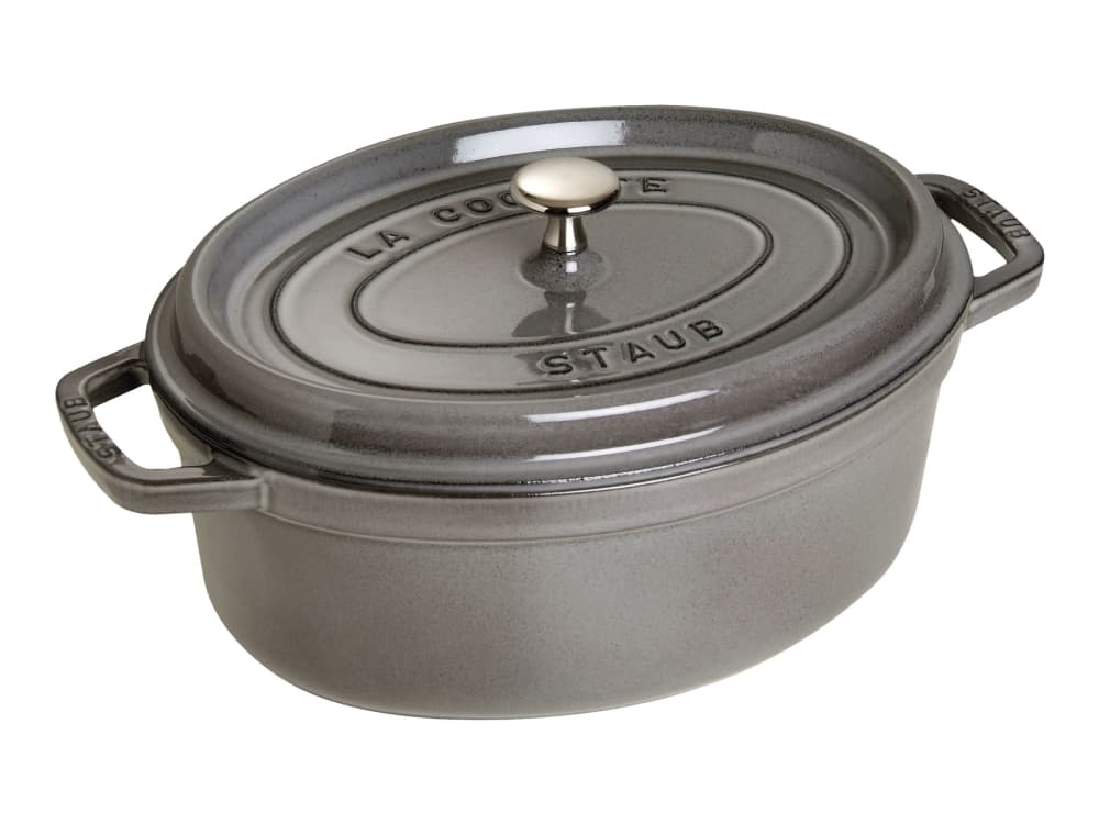 Staub Cocotte Gjutjärn Oval 29 cm Grafitgrå