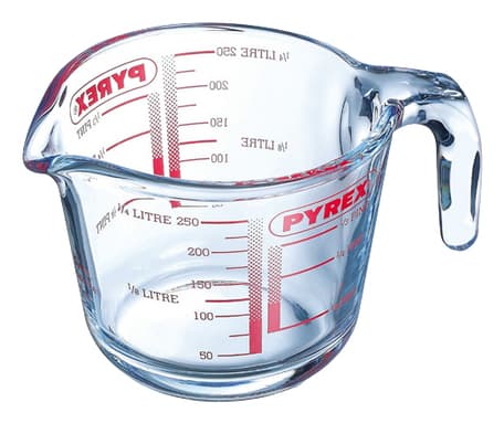 Pyrex Litermått Glas 0,25 L