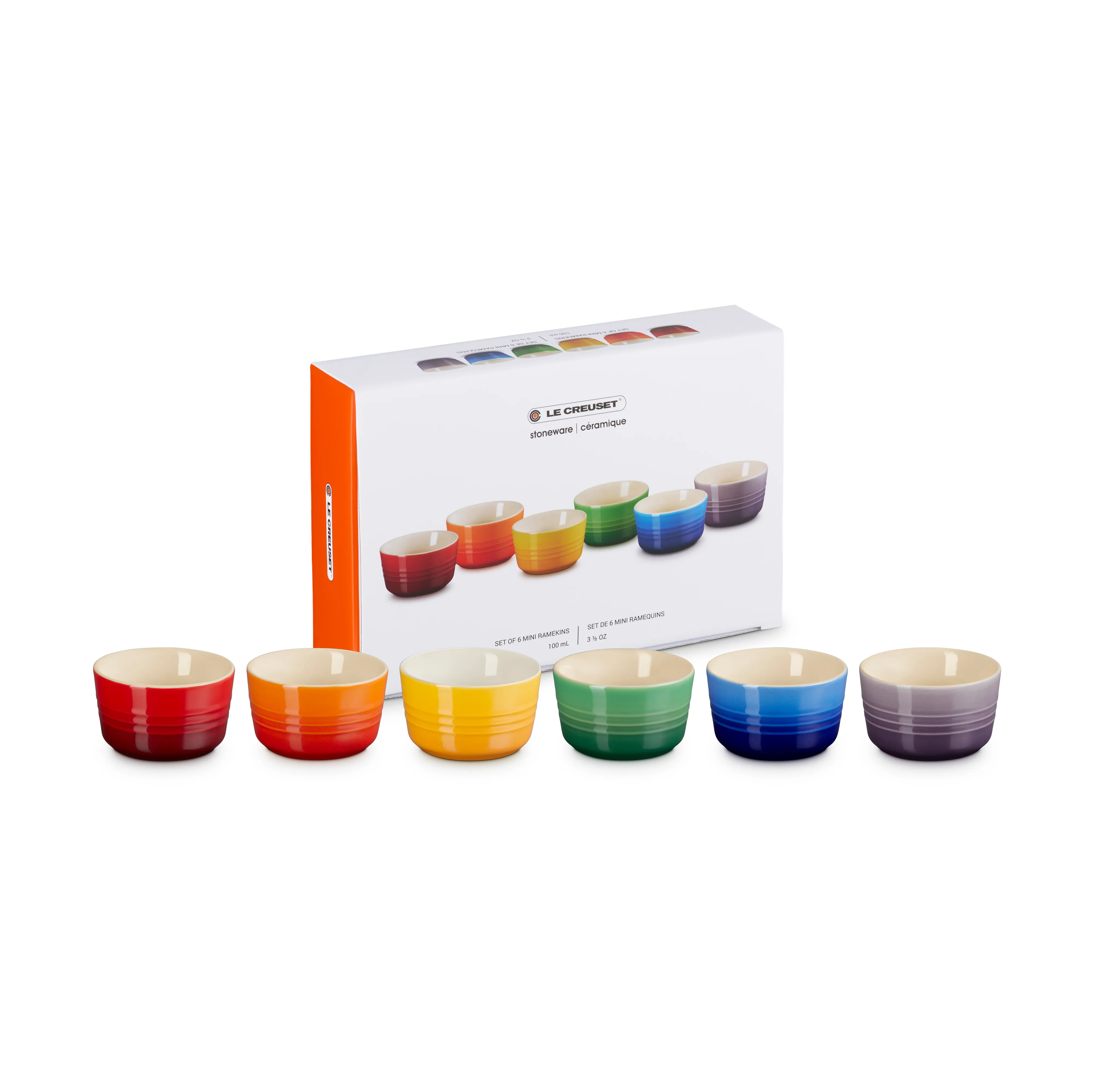 Le Creuset Stengods Miniramekin 6-pack Rainbow