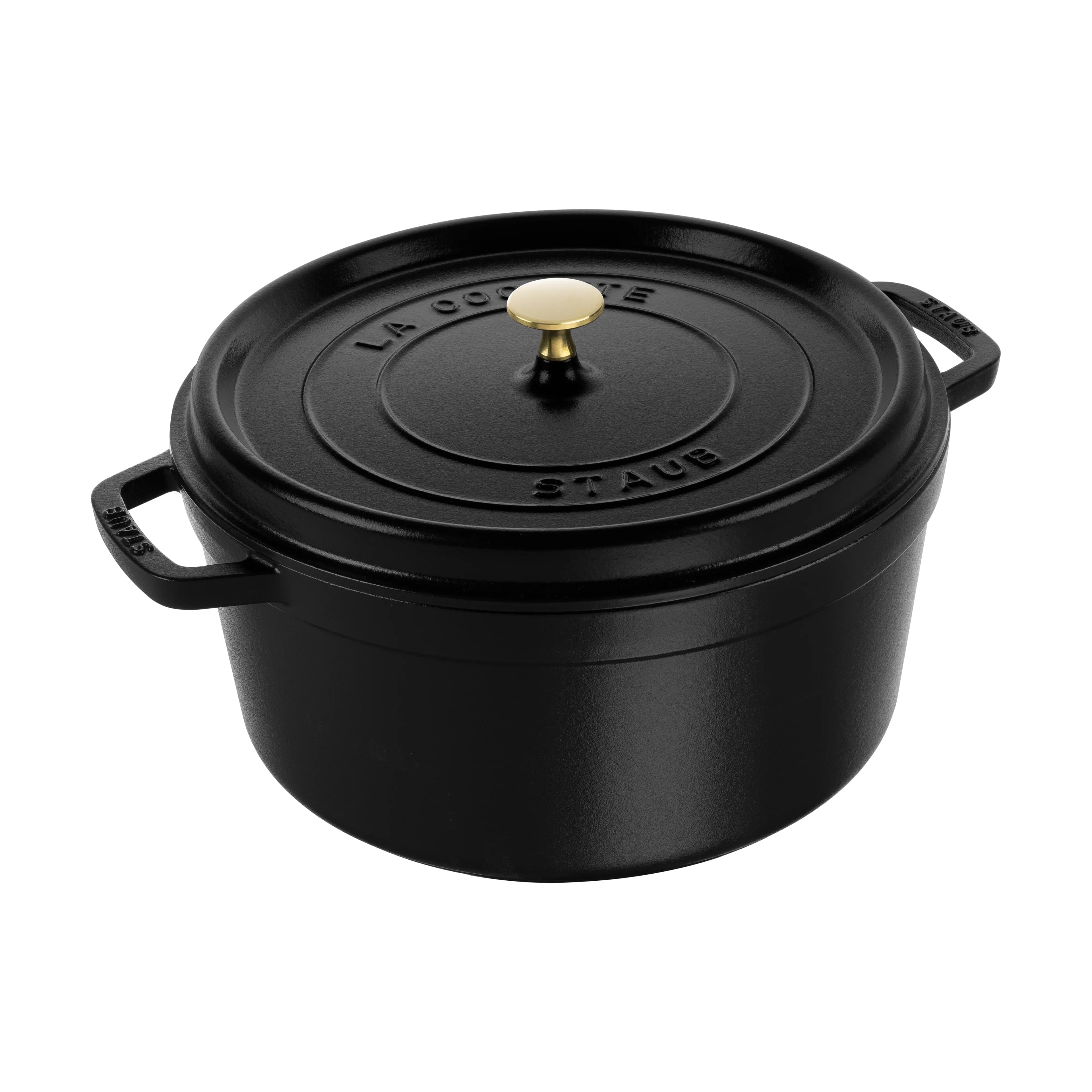 Staub La Cocotte Rund Gryta 30 cm Svart