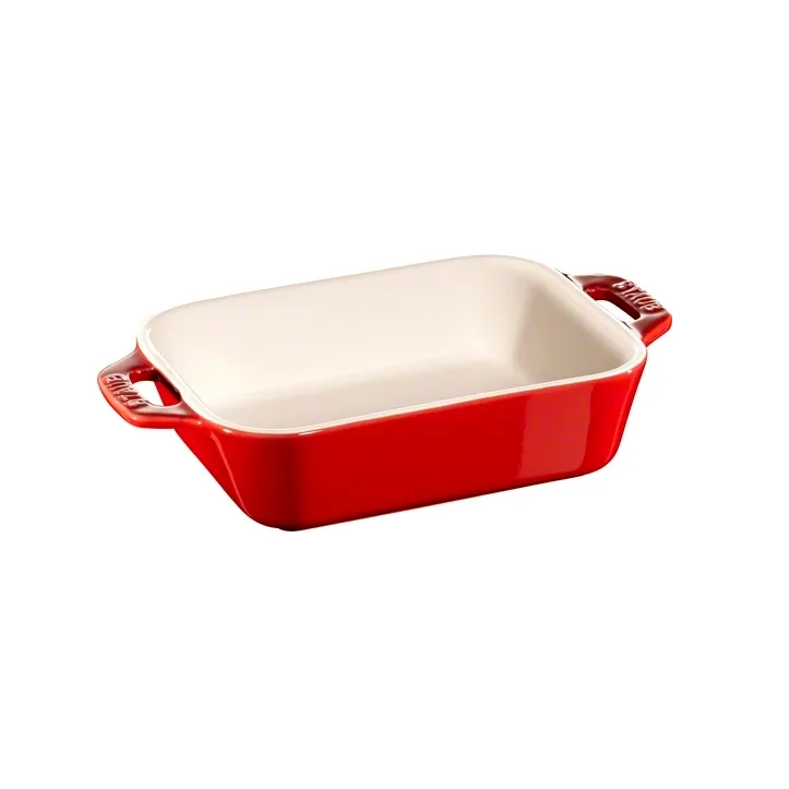 Staub Rektangulär Ugnsform Mini 14 × 11 cm Röd