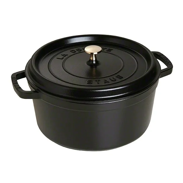 Staub La Cocotte Rund Gryta 28 cm Svart